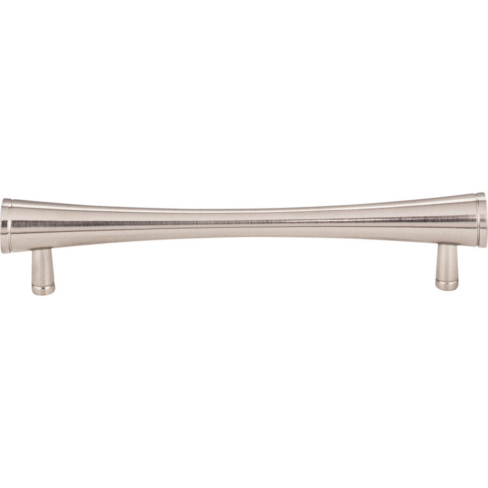 Elements 600SN: 128 mm cc Sedona Round Bar Cabinet Pull - Satin Nickel