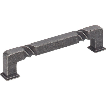 Jeffrey Alexander 602-128SIM: 128mm cc Tahoe Square Bar Cabinet Pull - Distressed Antique Silver