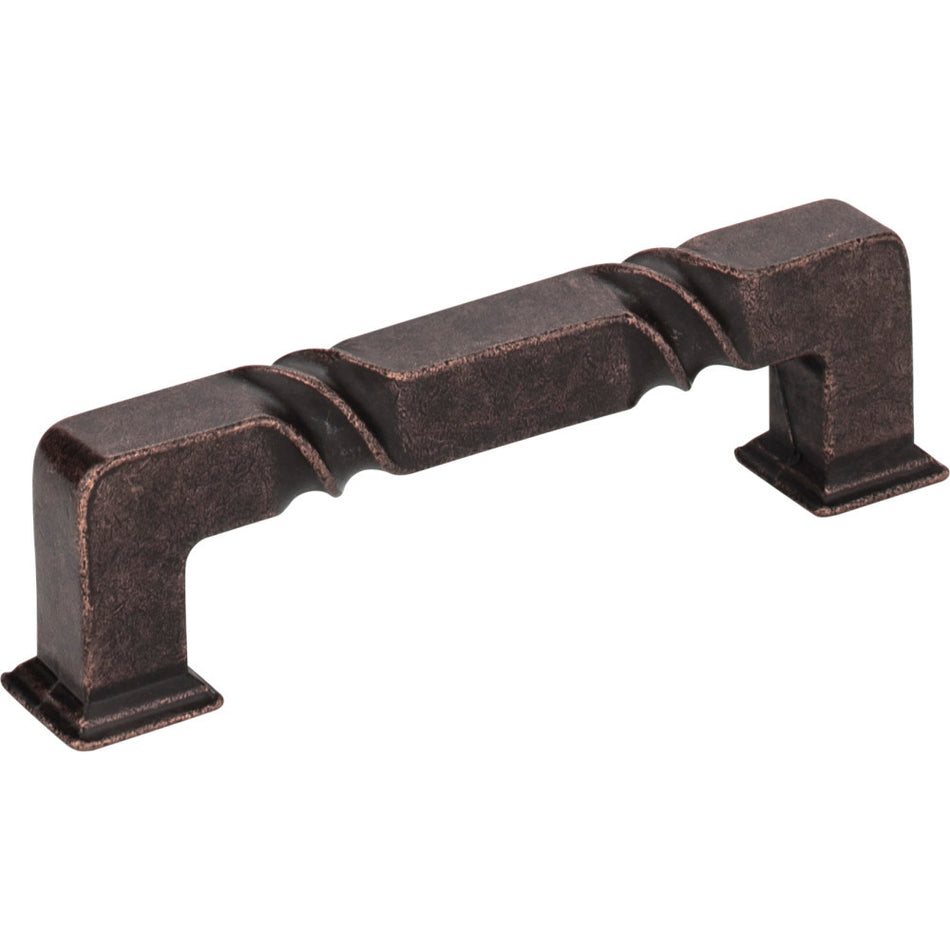 Jeffrey Alexander 602-96DMAC: 96mm cc Tahoe Square Bar Cabinet Pull - Distressed Oil Rubbed Bronze