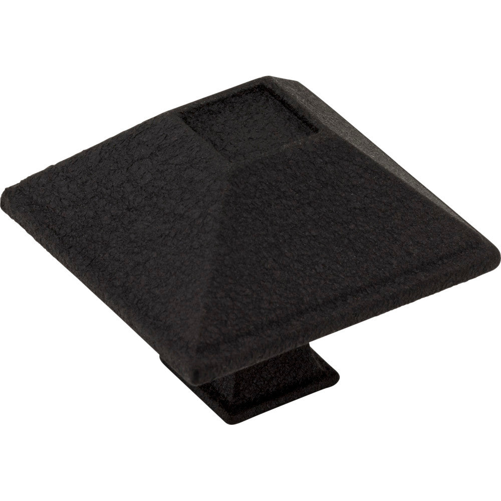 Jeffrey Alexander 602BLK: 1-1/2" Tahoe Square Cabinet Knob - Black