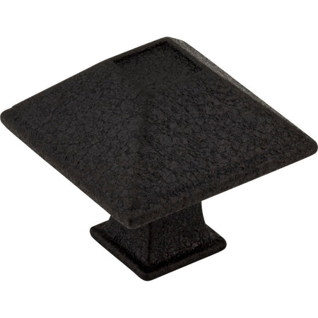 Jeffrey Alexander 602S-BLK: 1-1/4" Tahoe Square Cabinet Knob - Black