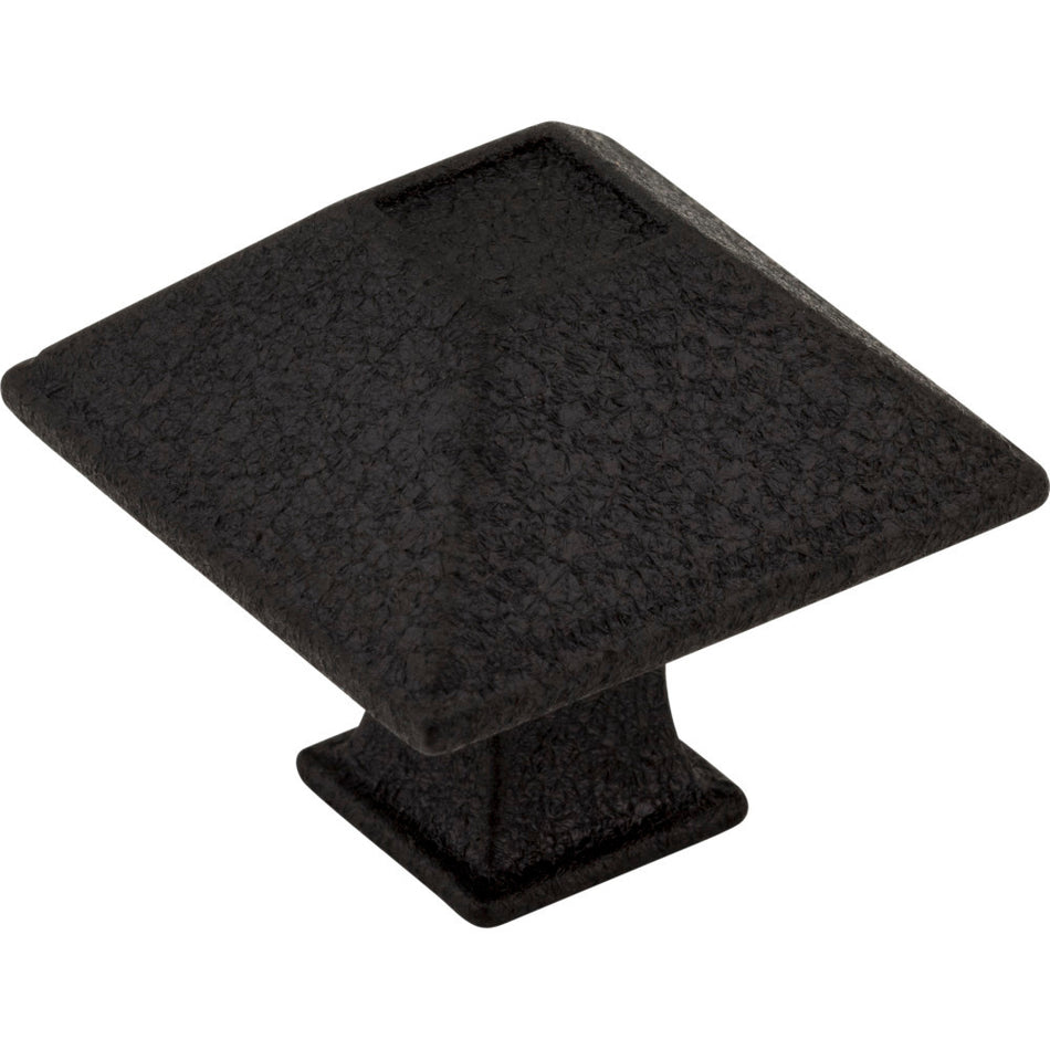 Jeffrey Alexander 602S-BLK: 1-1/4" Tahoe Square Cabinet Knob - Black