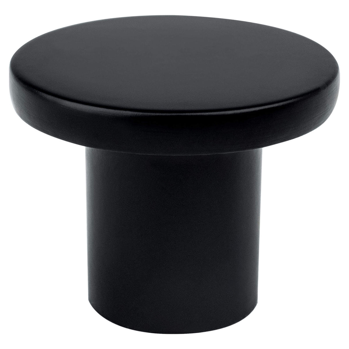 R. Christensen 6077-1055-C: 1-3/32" Disc Cabinet Knob - Black