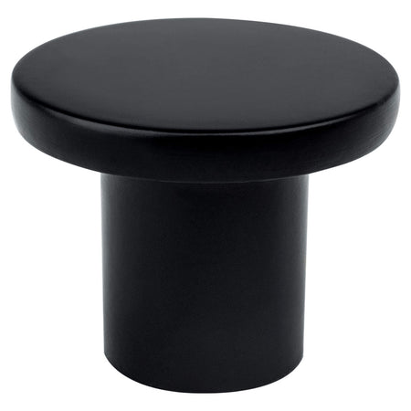 R. Christensen 6077-1055-C: 1-3/32" Disc Cabinet Knob - Black