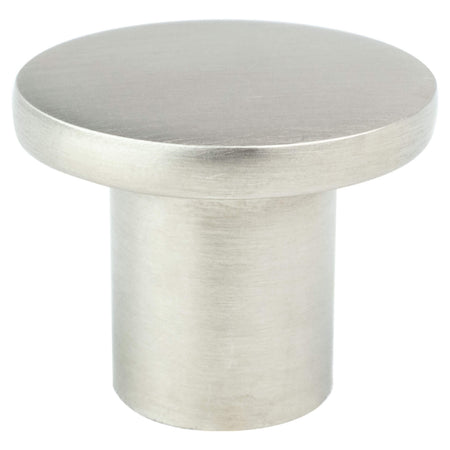 R. Christensen 6079-1BPN-C: 1-3/32" Disc Cabinet Knob - Brushed Nickel