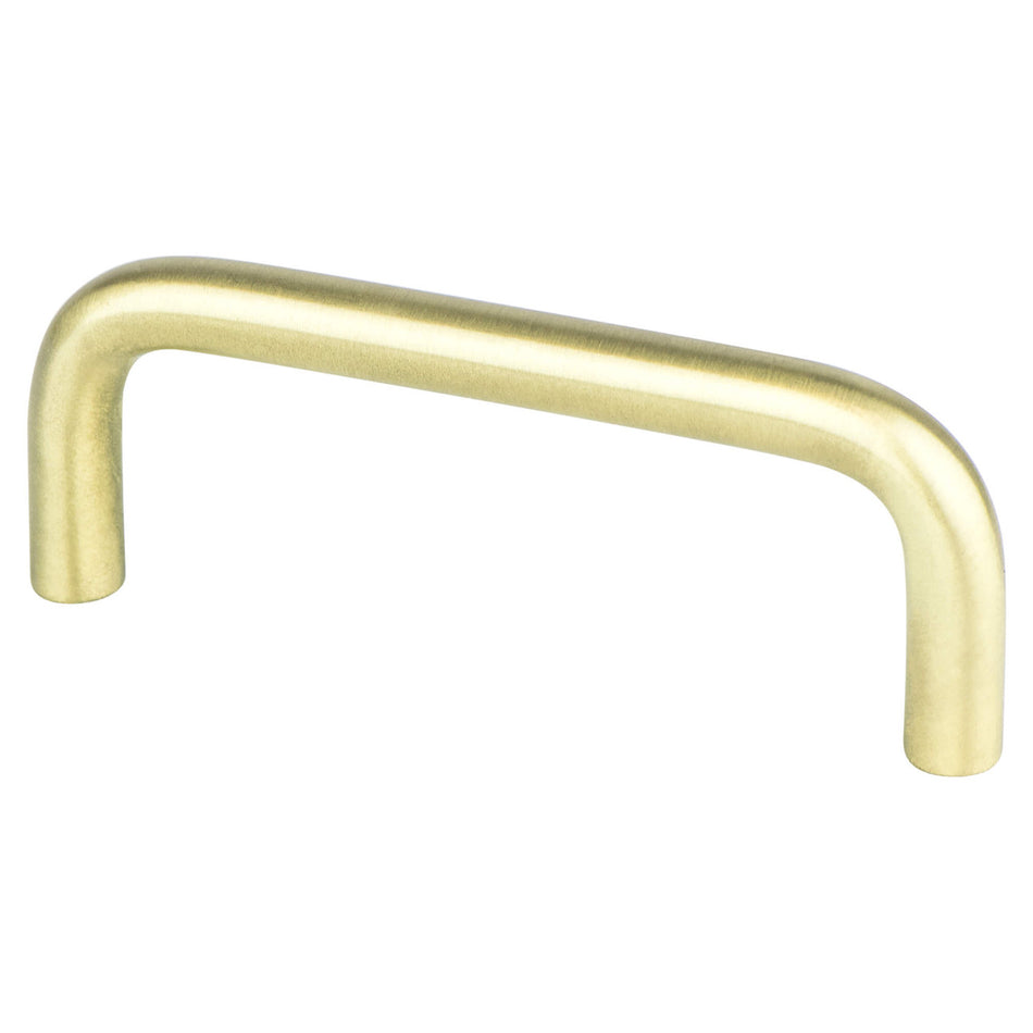 Berenson 6163-2SB: 3" cc Advantage Wire Pulls Cabinet Pull - Satin Brass