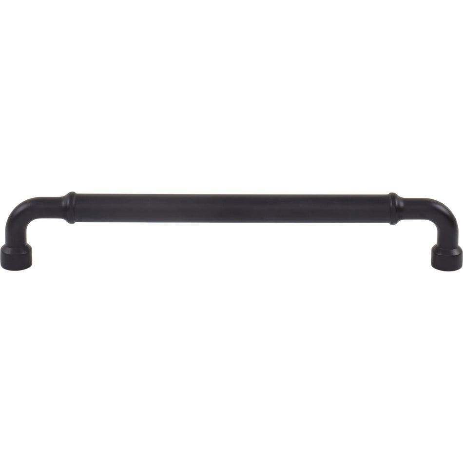 Top Knobs TK3416BLK: 7-9/16" cc Lavington Cabinet Pull - Flat Black