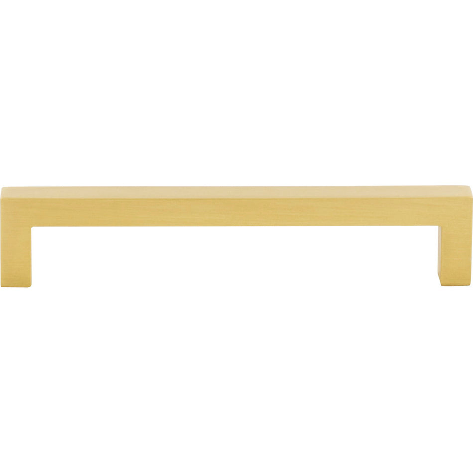 Elements 625-128BG: 128 mm cc Stanton Square Bar Cabinet Pull - Brushed Gold