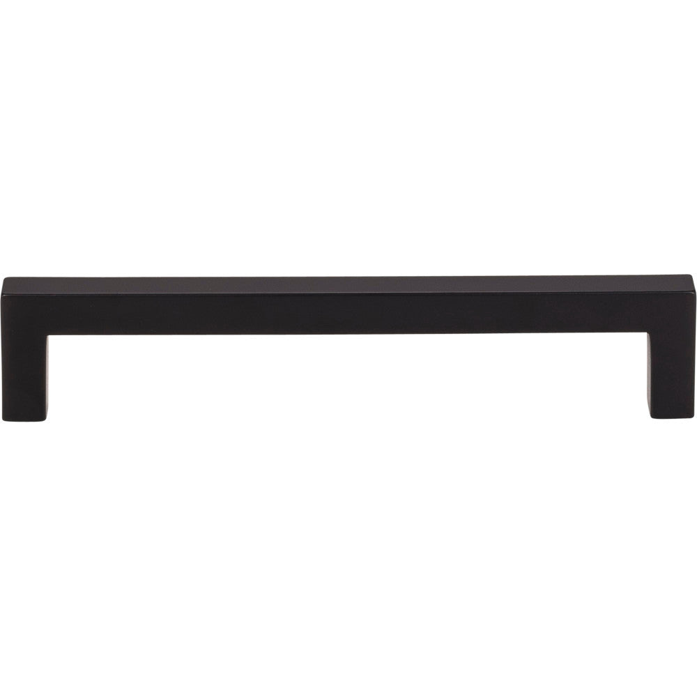 Elements 625-128MB: 128 mm cc Stanton Square Bar Cabinet Pull - Matte Black