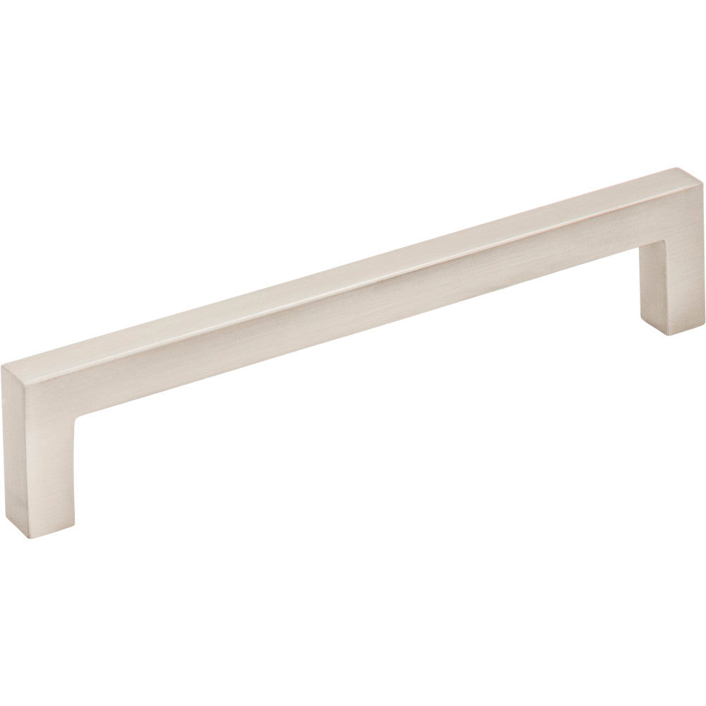 Elements 625-128SN: 128 mm cc Stanton Square Bar Cabinet Pull - Satin Nickel