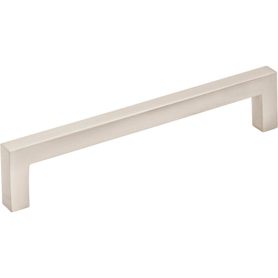Elements 625-128SN: 128 mm cc Stanton Square Bar Cabinet Pull - Satin Nickel