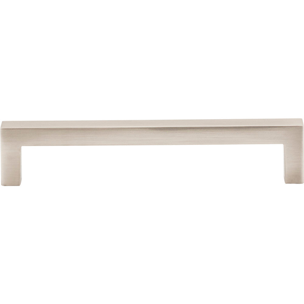 Elements 625-128SN: 128 mm cc Stanton Square Bar Cabinet Pull - Satin Nickel