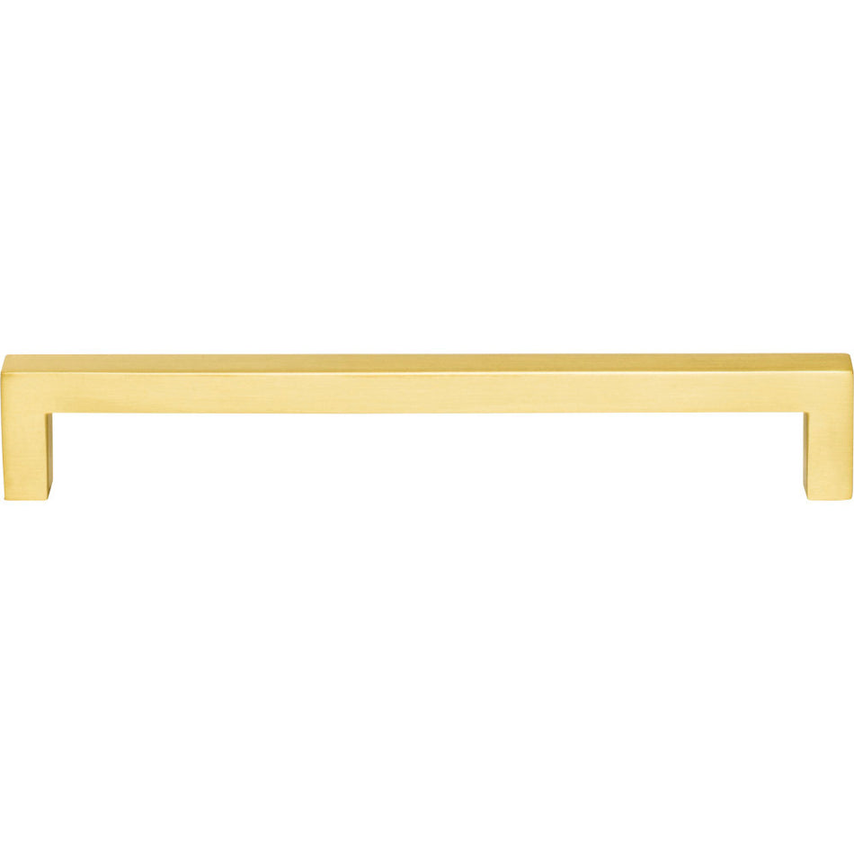 Elements 625-160BG: 160 mm cc Stanton Square Bar Cabinet Pull - Brushed Gold