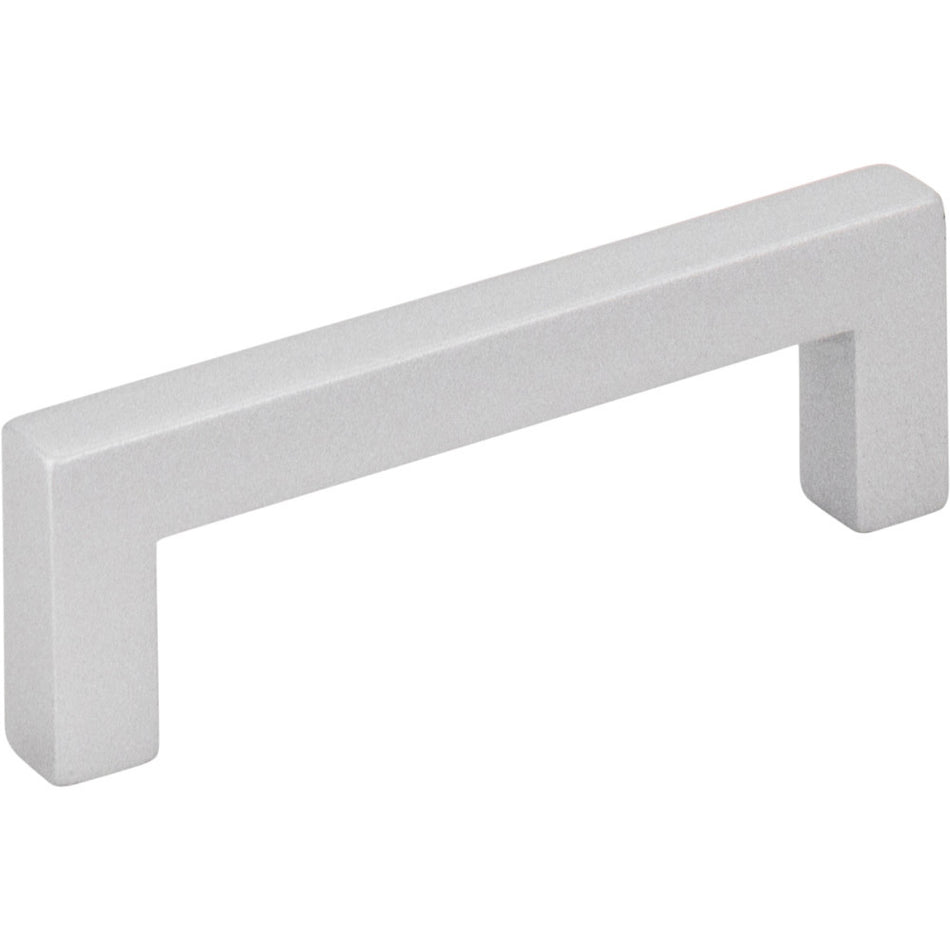 Elements 625-3MS: 3" cc Stanton Square Bar Cabinet Pull - Matte Silver