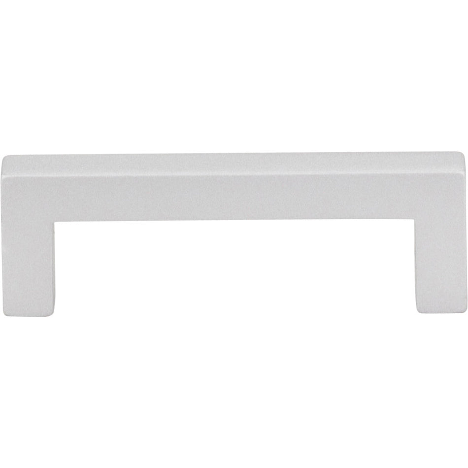 Elements 625-3MS: 3" cc Stanton Square Bar Cabinet Pull - Matte Silver