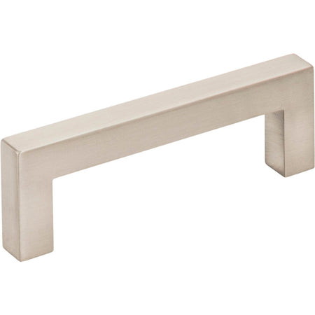 Elements 625-3SN: 3" cc Stanton Square Bar Cabinet Pull - Satin Nickel