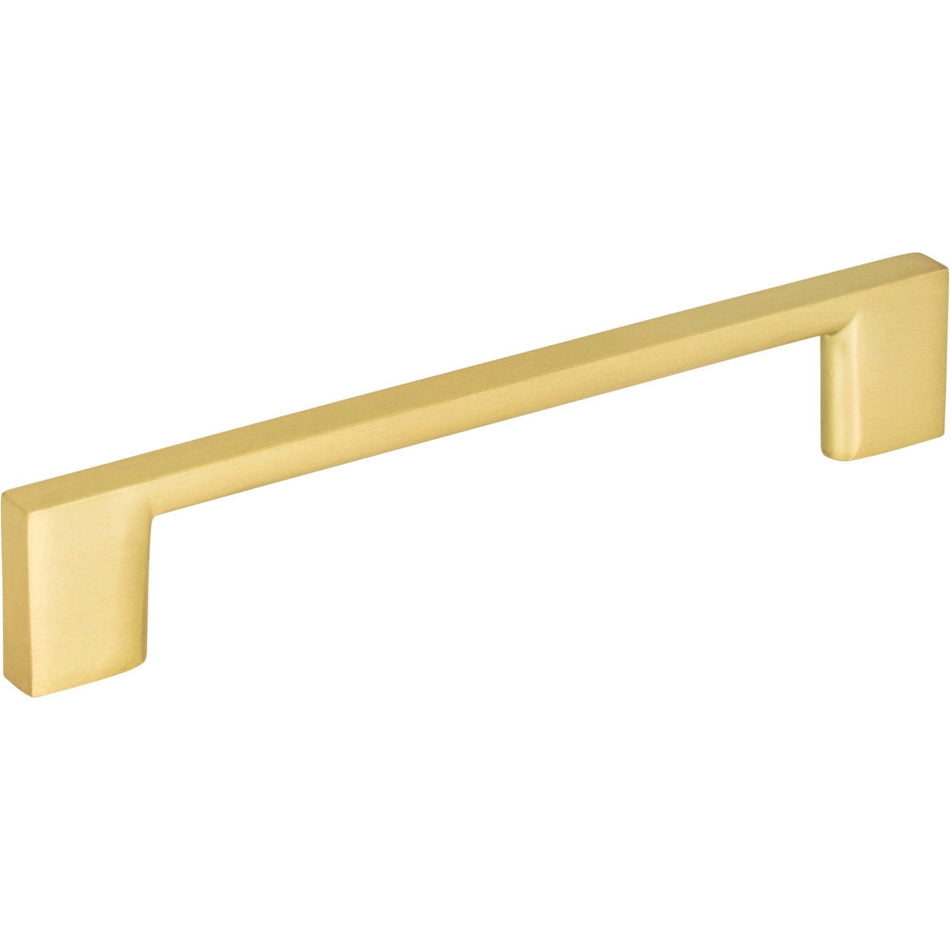 Jeffrey Alexander 635-128BG: 128mm cc Sutton Square Bar Cabinet Pull - Brushed Gold