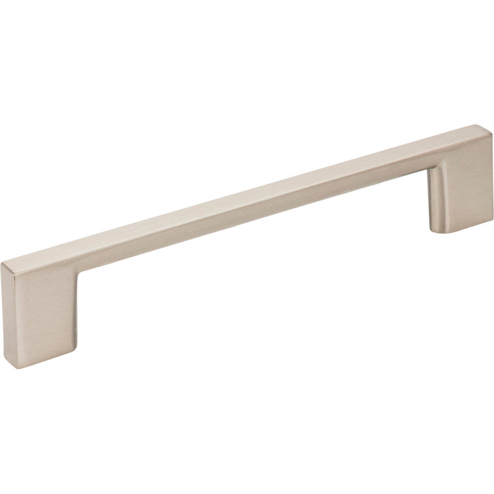 Jeffrey Alexander 635-128SN: 128mm cc Sutton Square Bar Cabinet Pull - Satin Nickel