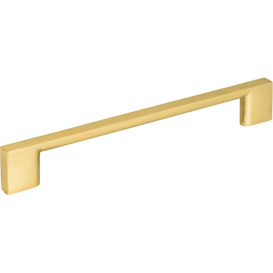 Jeffrey Alexander 635-160BG: 160mm cc Sutton Square Bar Cabinet Pull - Brushed Gold