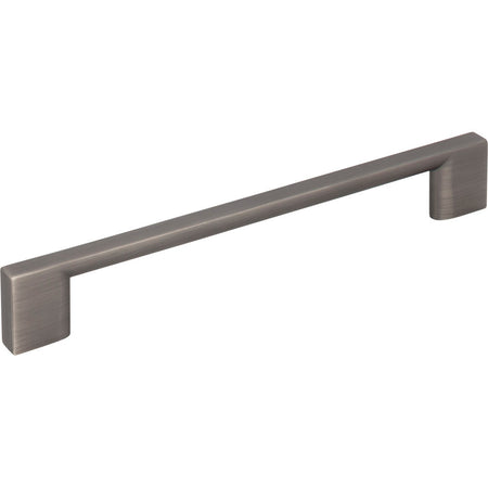 Jeffrey Alexander 635-160BNBDL: 160mm cc Sutton Square Bar Cabinet Pull - Brushed Pewter
