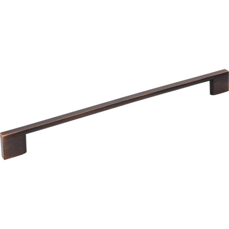 Jeffrey Alexander 635-256DBAC: 256mm cc Sutton Square Bar Cabinet Pull - Brushed Oil Rubbed Bronze
