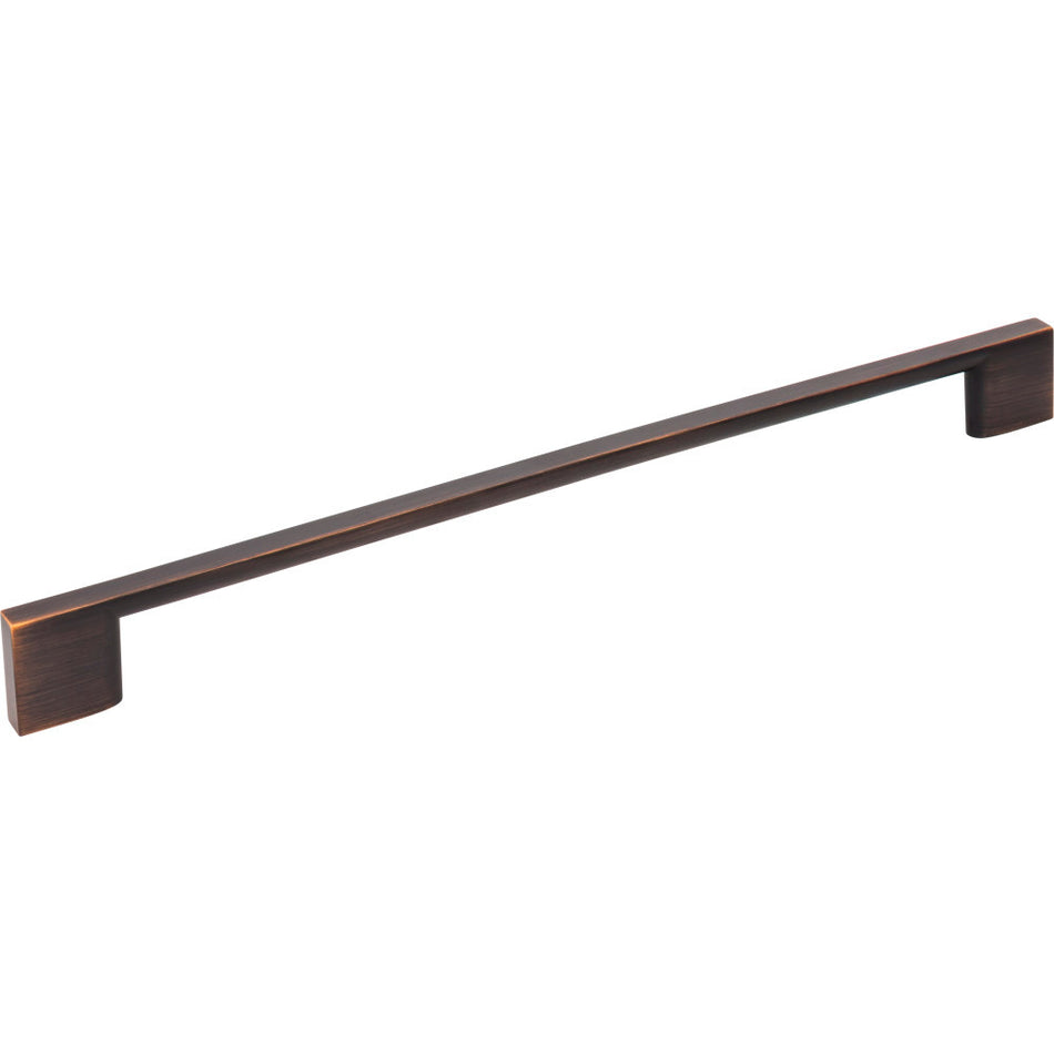 Jeffrey Alexander 635-256DBAC: 256mm cc Sutton Square Bar Cabinet Pull - Brushed Oil Rubbed Bronze