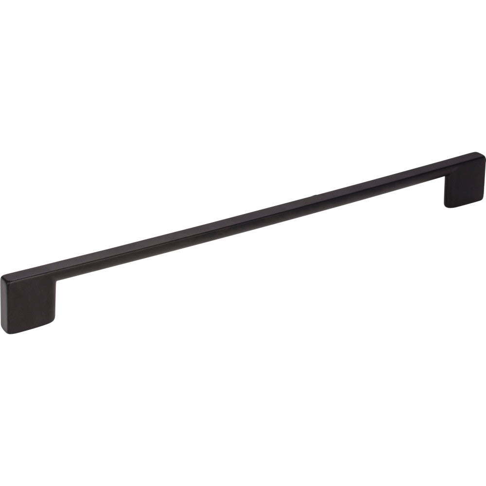 Jeffrey Alexander 635-256MB: 256mm cc Sutton Square Bar Cabinet Pull - Matte Black