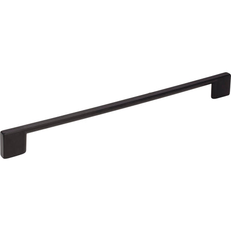 Jeffrey Alexander 635-256MB: 256mm cc Sutton Square Bar Cabinet Pull - Matte Black
