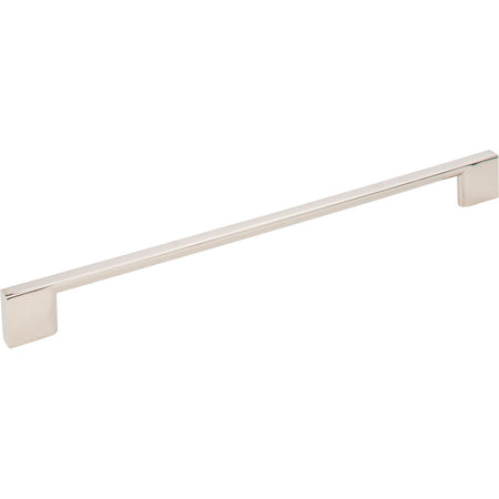 Jeffrey Alexander 635-256NI: 256mm cc Sutton Square Bar Cabinet Pull - Polished Nickel