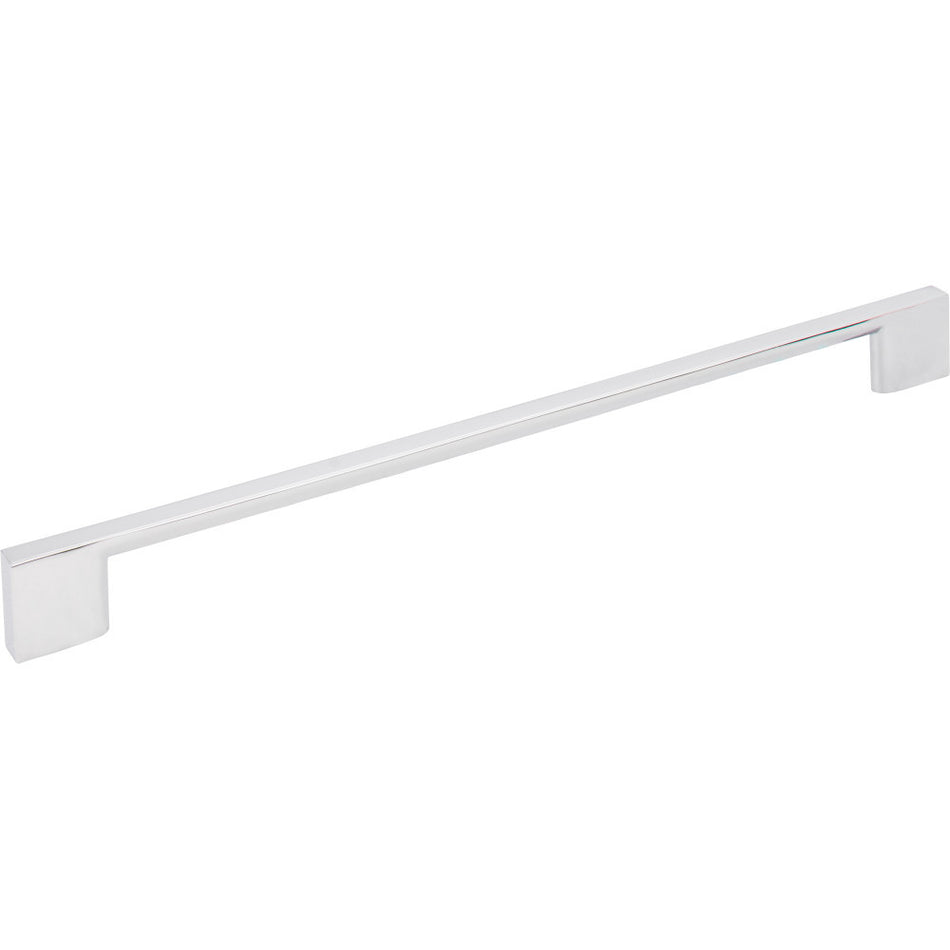 Jeffrey Alexander 635-256PC: 256mm cc Sutton Square Bar Cabinet Pull - Polished Chrome