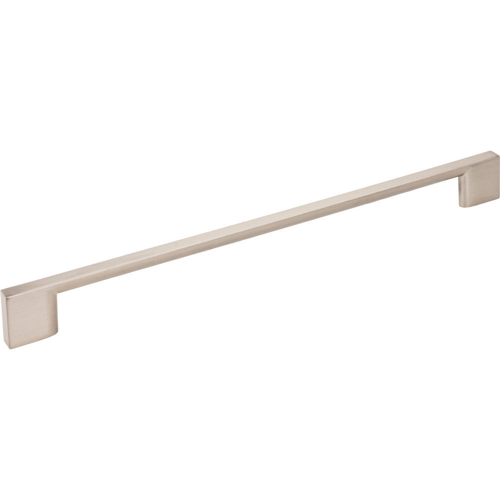 Jeffrey Alexander 635-256SN: 256mm cc Sutton Square Bar Cabinet Pull - Satin Nickel