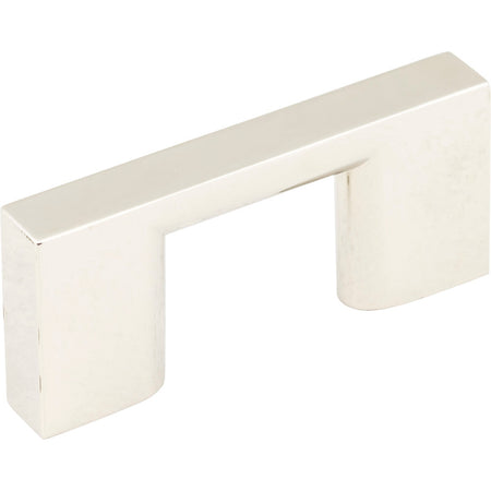 Jeffrey Alexander 635-32NI: 32mm cc Sutton Square Bar Cabinet Pull - Polished Nickel