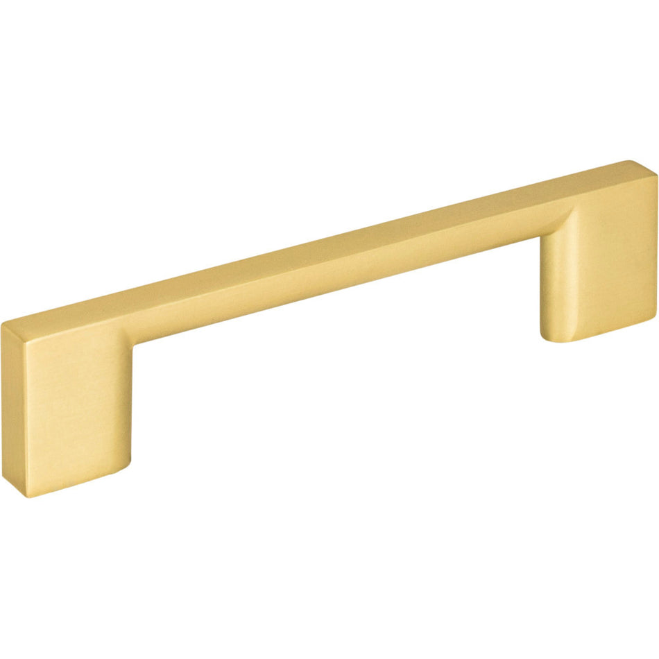 Jeffrey Alexander 635-96BG: 96mm cc Sutton Square Bar Cabinet Pull - Brushed Gold