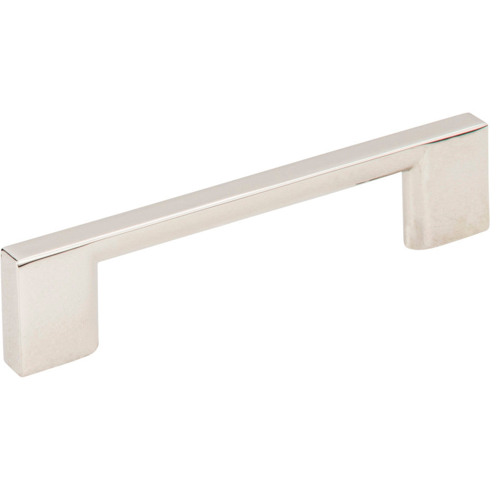 Jeffrey Alexander 635-96NI: 96mm cc Sutton Square Bar Cabinet Pull - Polished Nickel