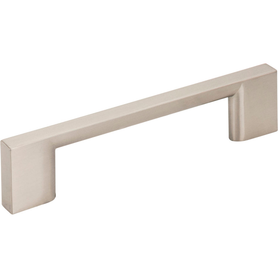 Jeffrey Alexander 635-96SN: 96mm cc Sutton Square Bar Cabinet Pull - Satin Nickel