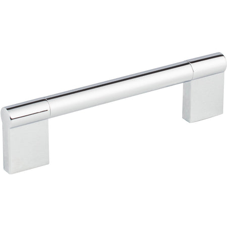 Elements 645-128PC: 128 mm cc Knox Round Bar Cabinet Pull - Polished Chrome
