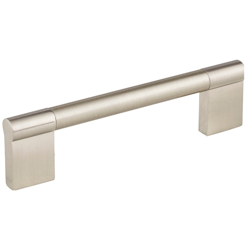 Elements 645-128SN: 128 mm cc Knox Round Bar Cabinet Pull - Satin Nickel