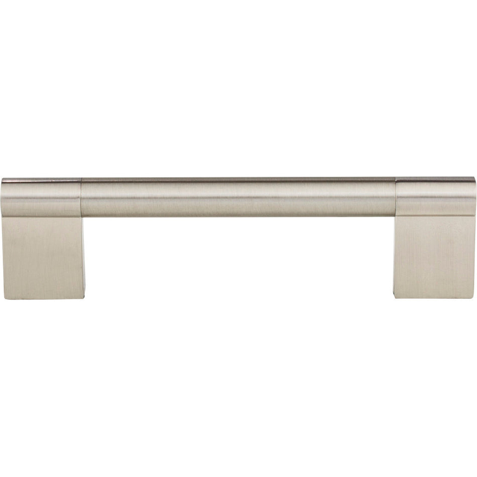 Elements 645-128SN: 128 mm cc Knox Round Bar Cabinet Pull - Satin Nickel