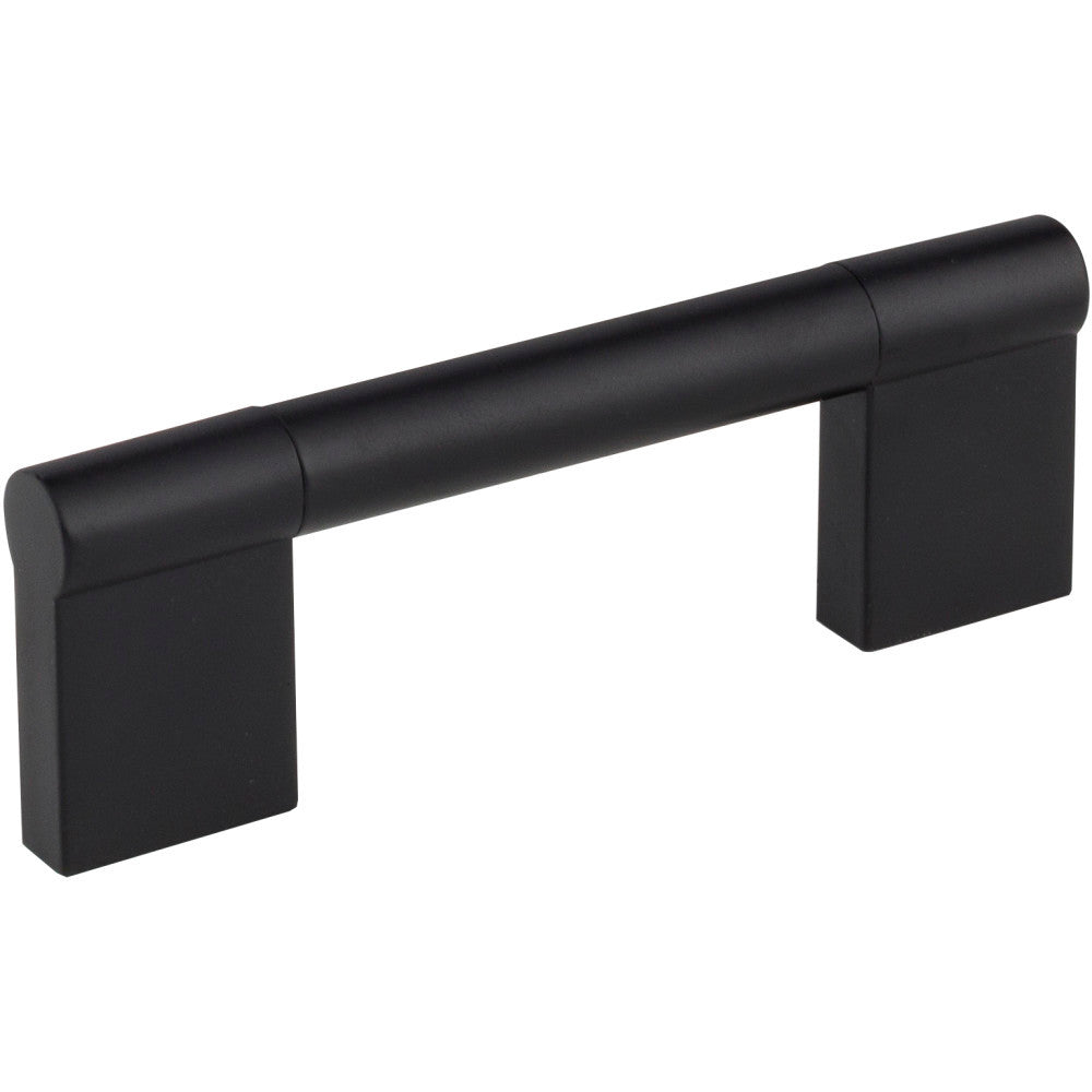 Elements 645-96MB: 96 mm cc Knox Round Bar Cabinet Pull - Matte Black