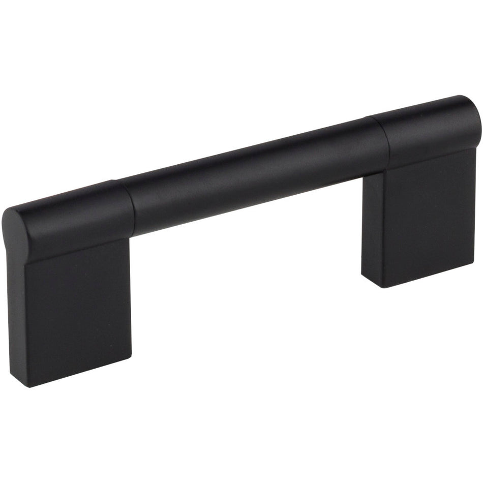 Elements 645-96MB: 96 mm cc Knox Round Bar Cabinet Pull - Matte Black