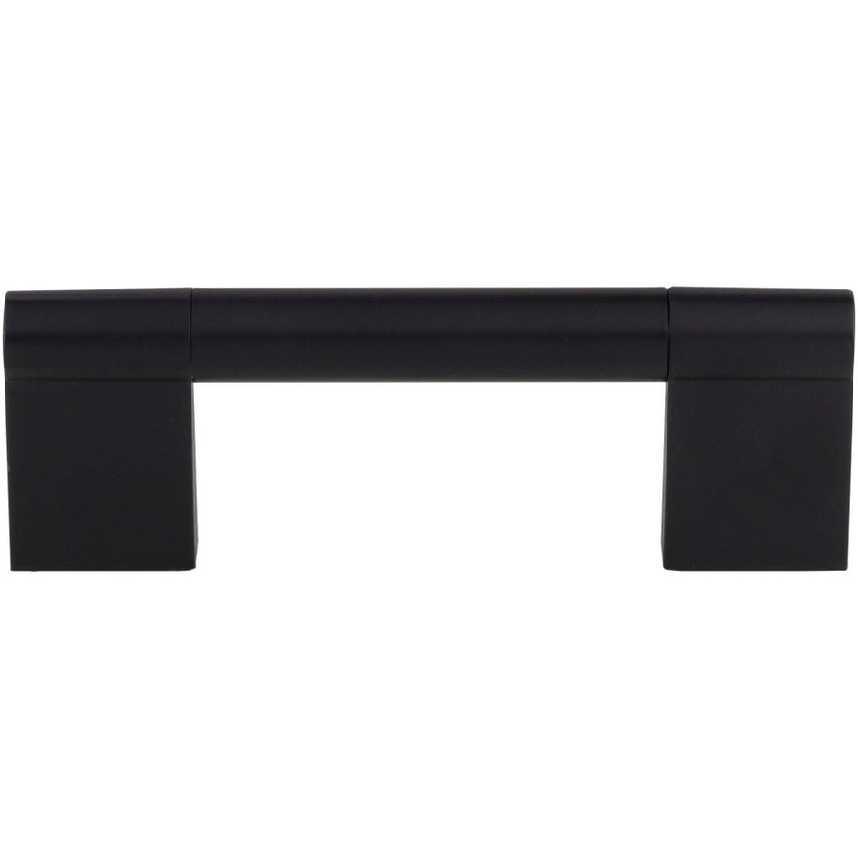 Elements 645-96MB: 96 mm cc Knox Round Bar Cabinet Pull - Matte Black