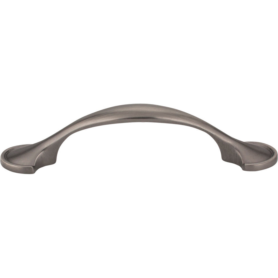 Elements 647-3BNBDL: 3" cc Watervale D-Handle Cabinet Pull - Brushed Pewter