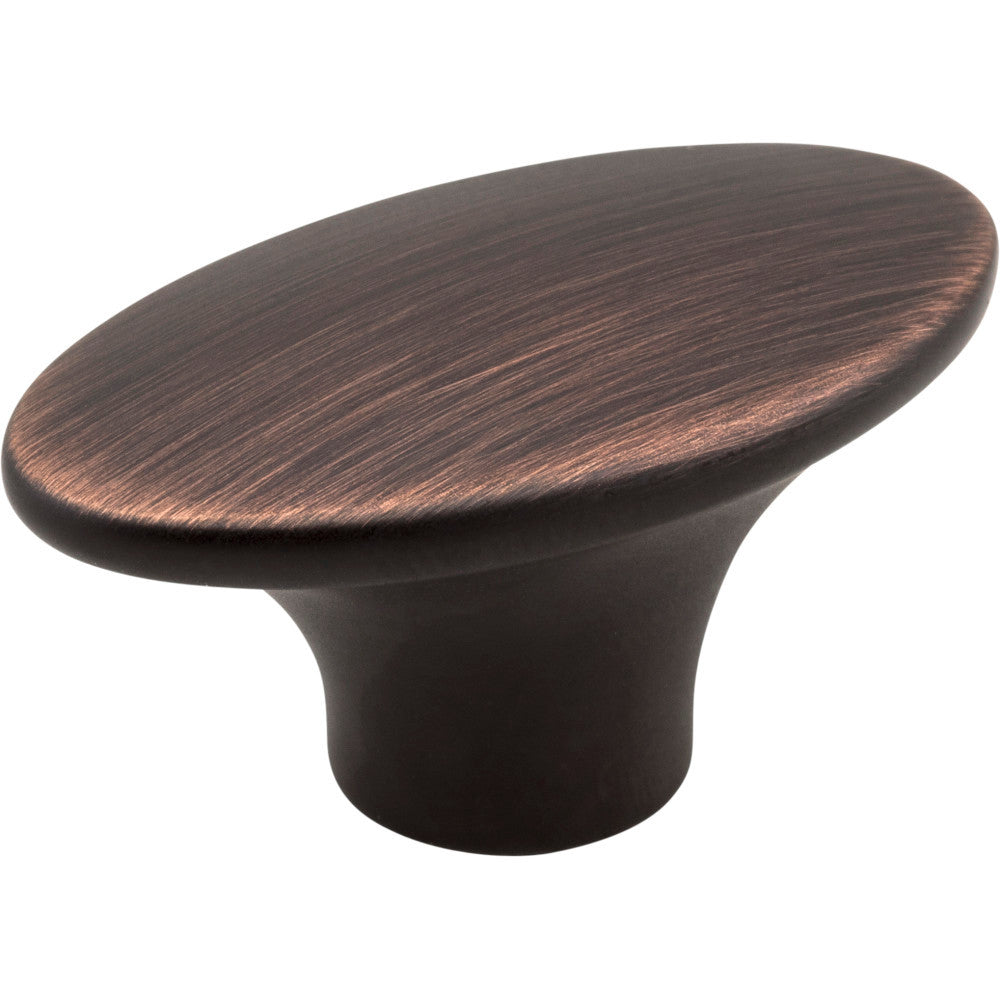 Jeffrey Alexander 650-DBAC: 1-7/8" Hudson Oval Cabinet Knob - Brushed Oil Rubbed Bronze