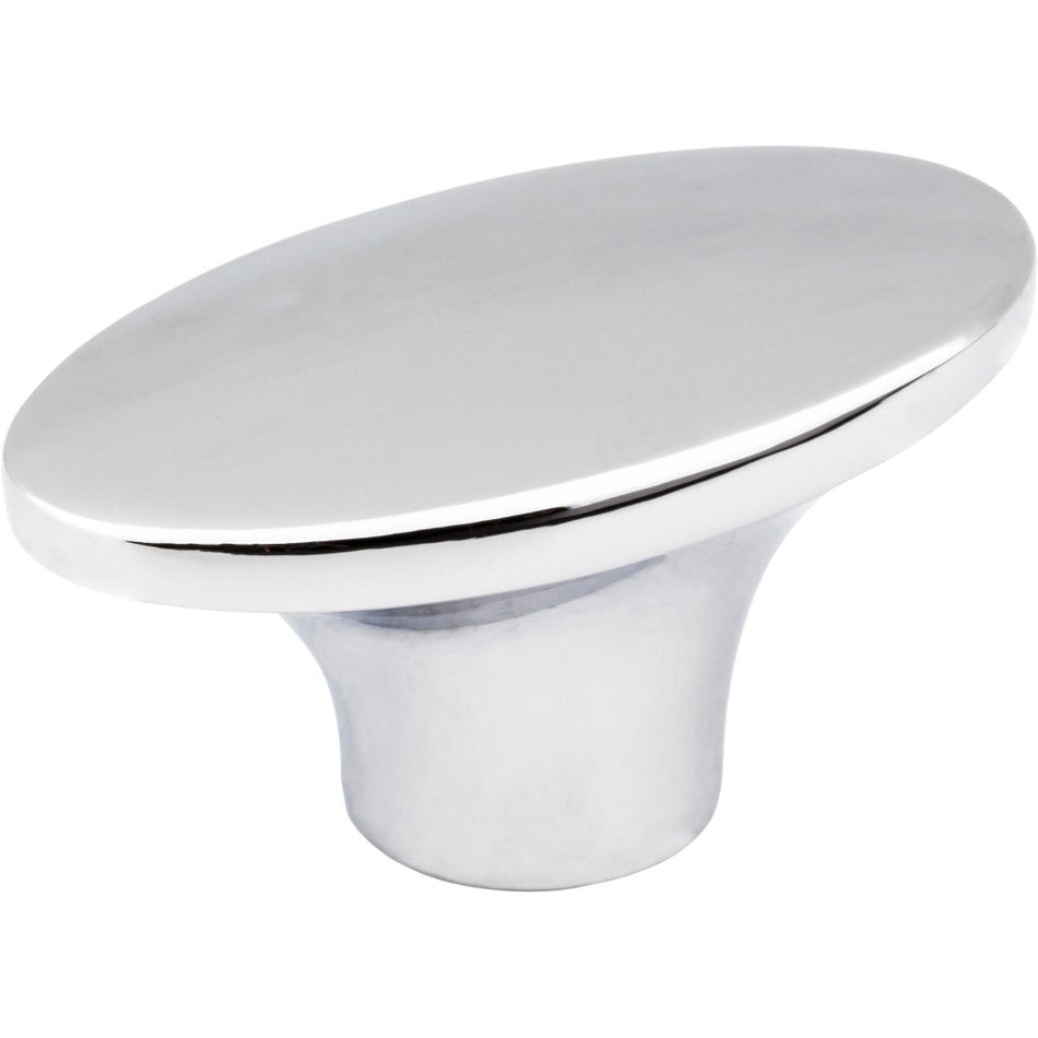Jeffrey Alexander 650-PC: 1-7/8" Hudson Oval Cabinet Knob - Polished Chrome