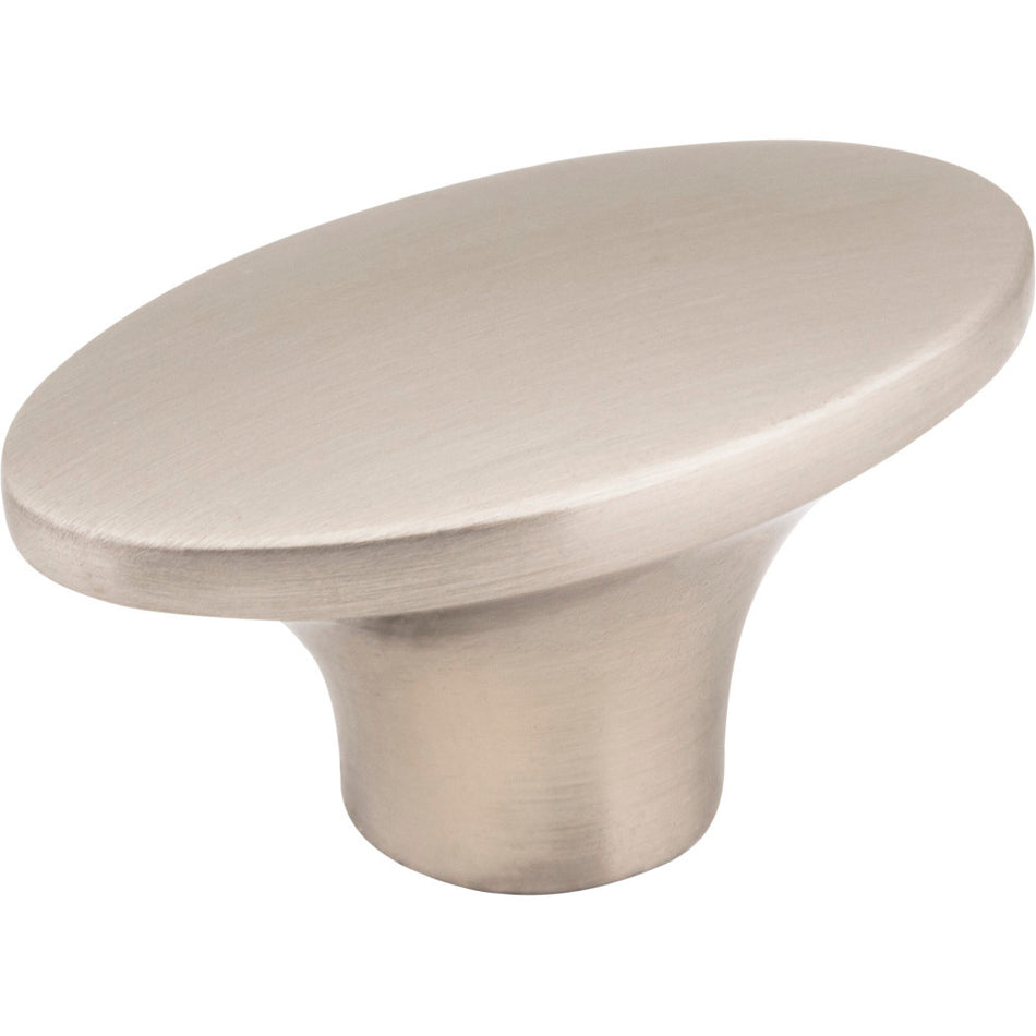 Jeffrey Alexander 650-SN: 1-7/8" Hudson Oval Cabinet Knob - Satin Nickel