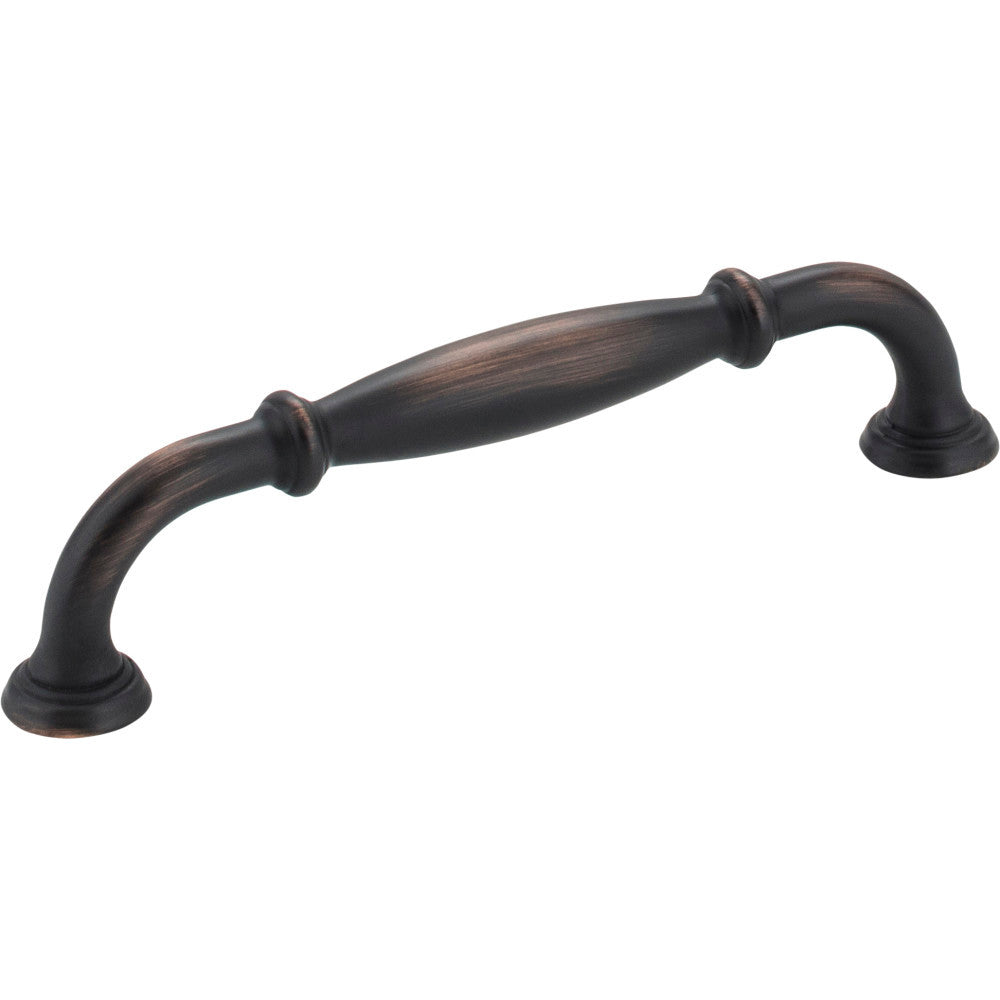 Jeffrey Alexander 658-128DBAC: 128mm cc Tiffany D-Handle Cabinet Pull - Brushed Oil Rubbed Bronze