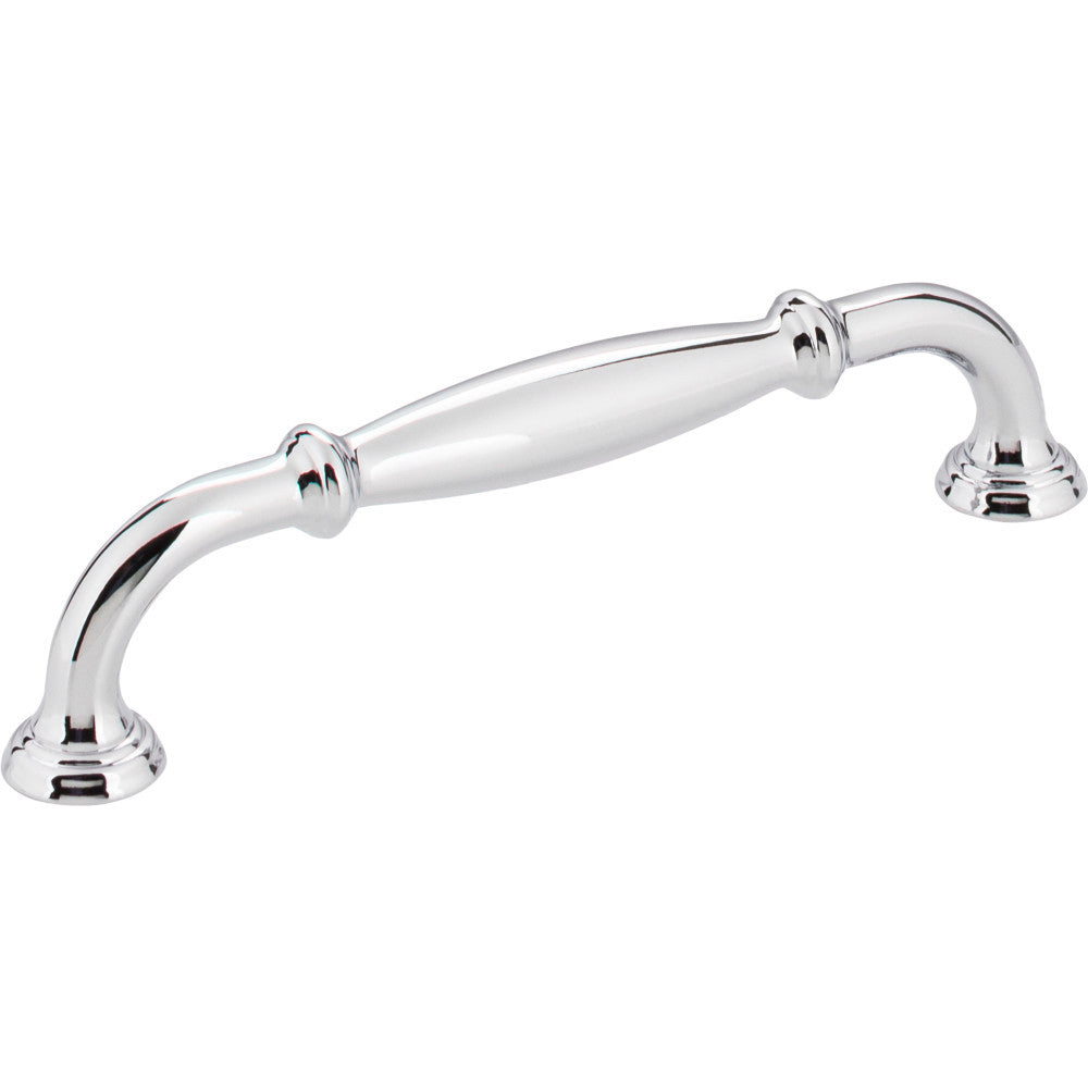 Jeffrey Alexander 658-128PC: 128mm cc Tiffany D-Handle Cabinet Pull - Polished Chrome