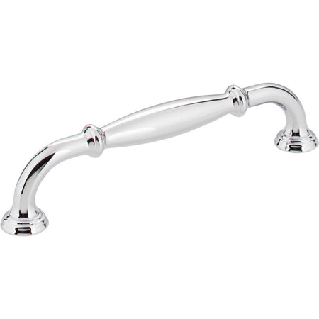 Jeffrey Alexander 658-128PC: 128mm cc Tiffany D-Handle Cabinet Pull - Polished Chrome