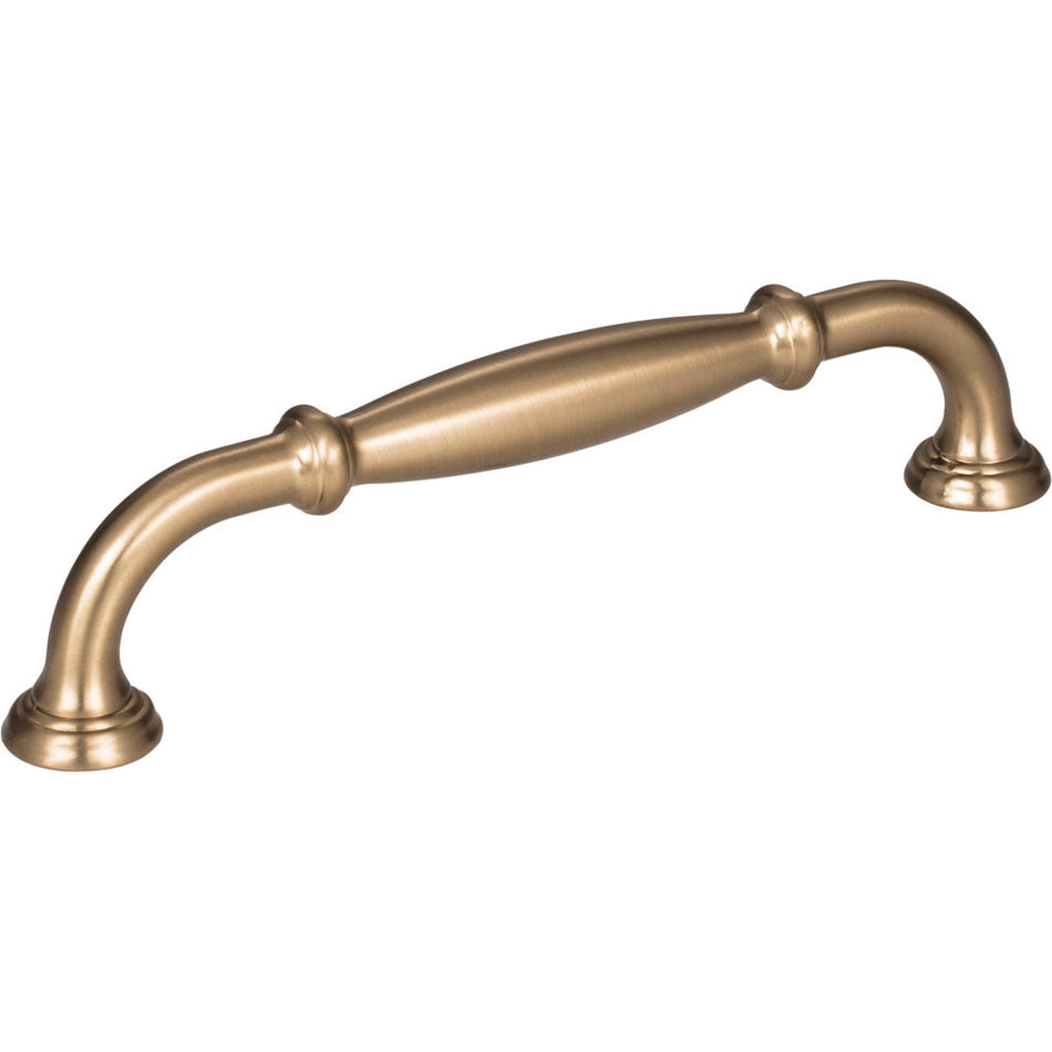 Jeffrey Alexander 658-128SBZ: 128mm cc Tiffany D-Handle Cabinet Pull - Satin Bronze