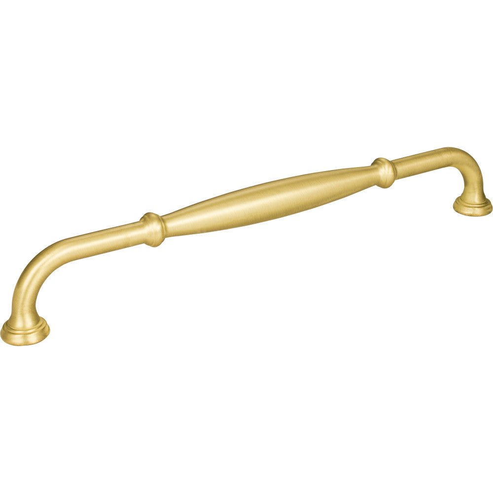 Jeffrey Alexander 658-12BG: 12" cc Tiffany D-Handle Appliance Pull - Brushed Gold